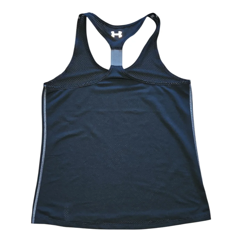 Under Armour Black Tank Top Racerback Run Heatgear. Women Size M